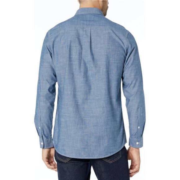 Men's Regular-Fit Long-Sleeve Chambray Shirt - Picture 2 of 5